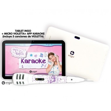 VIOLETTA PACK TABLET 7 PULGADAS + MICROFONO + APPS.